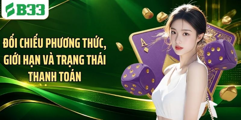 Đối chiếu phương thức, giới hạn và trạng thái thanh toán