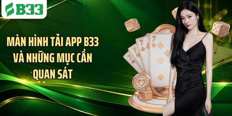 Màn hình tải app B33 và những mục cần quan sát